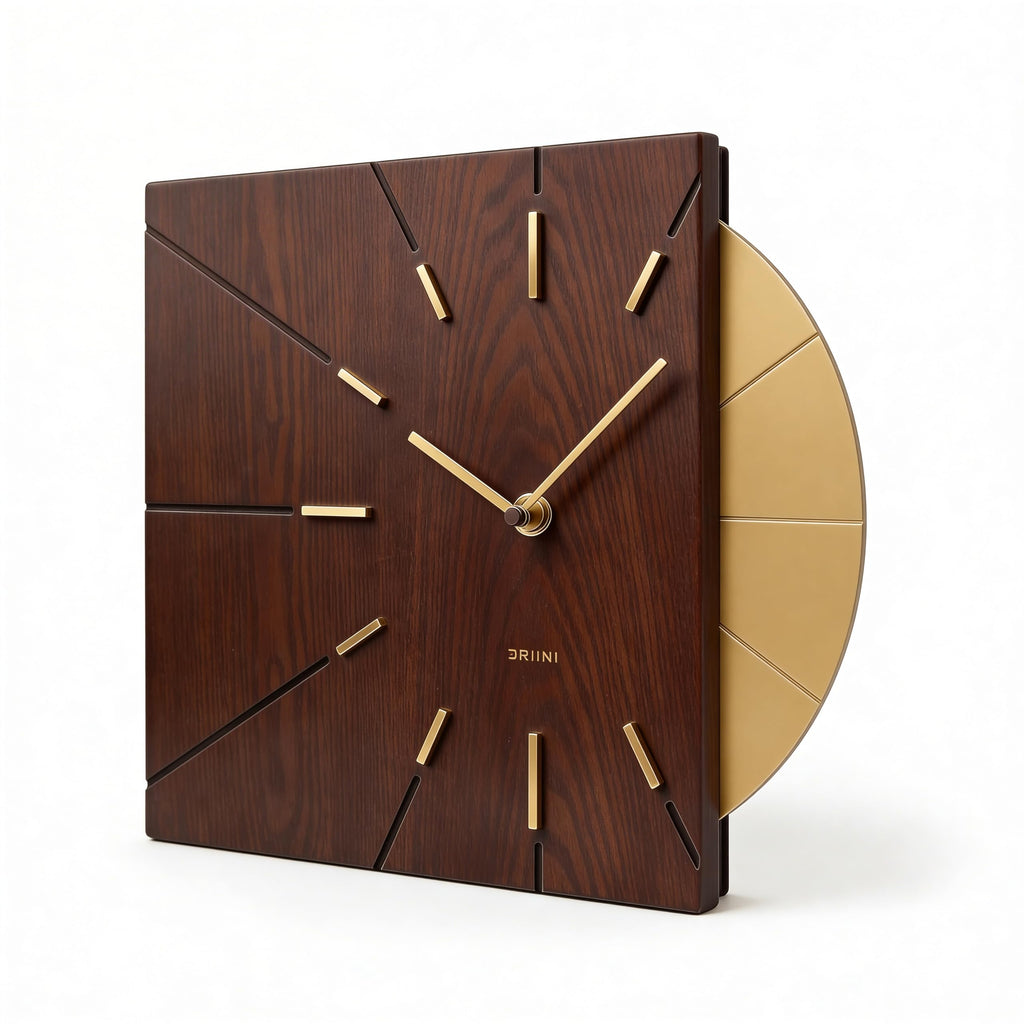 Battery Operated Luxe Black Wall Clock