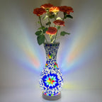 USB Farmhouse Blue Table Lamp