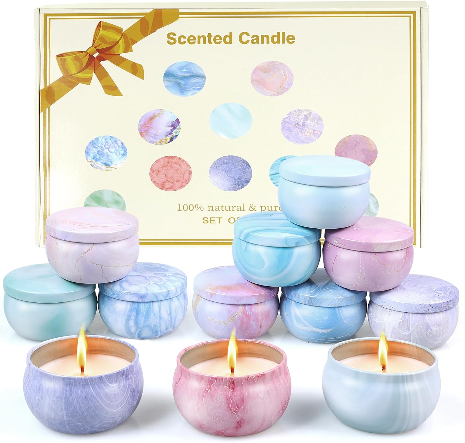 Soy Wax Metal Scented Candle - View 8