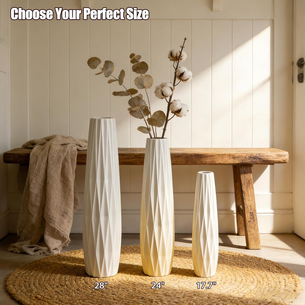 Farmhouse Ceramic Flower Vase — 17.7" - View 4