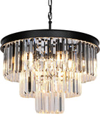 Luxe Black Chandelier — 12" — Black