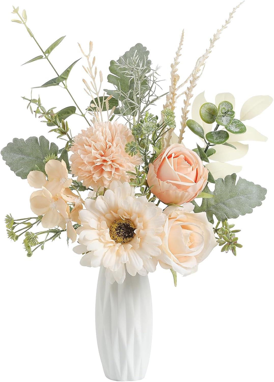 Farmhouse Blue Artificial Flowers — 11" — Champagne