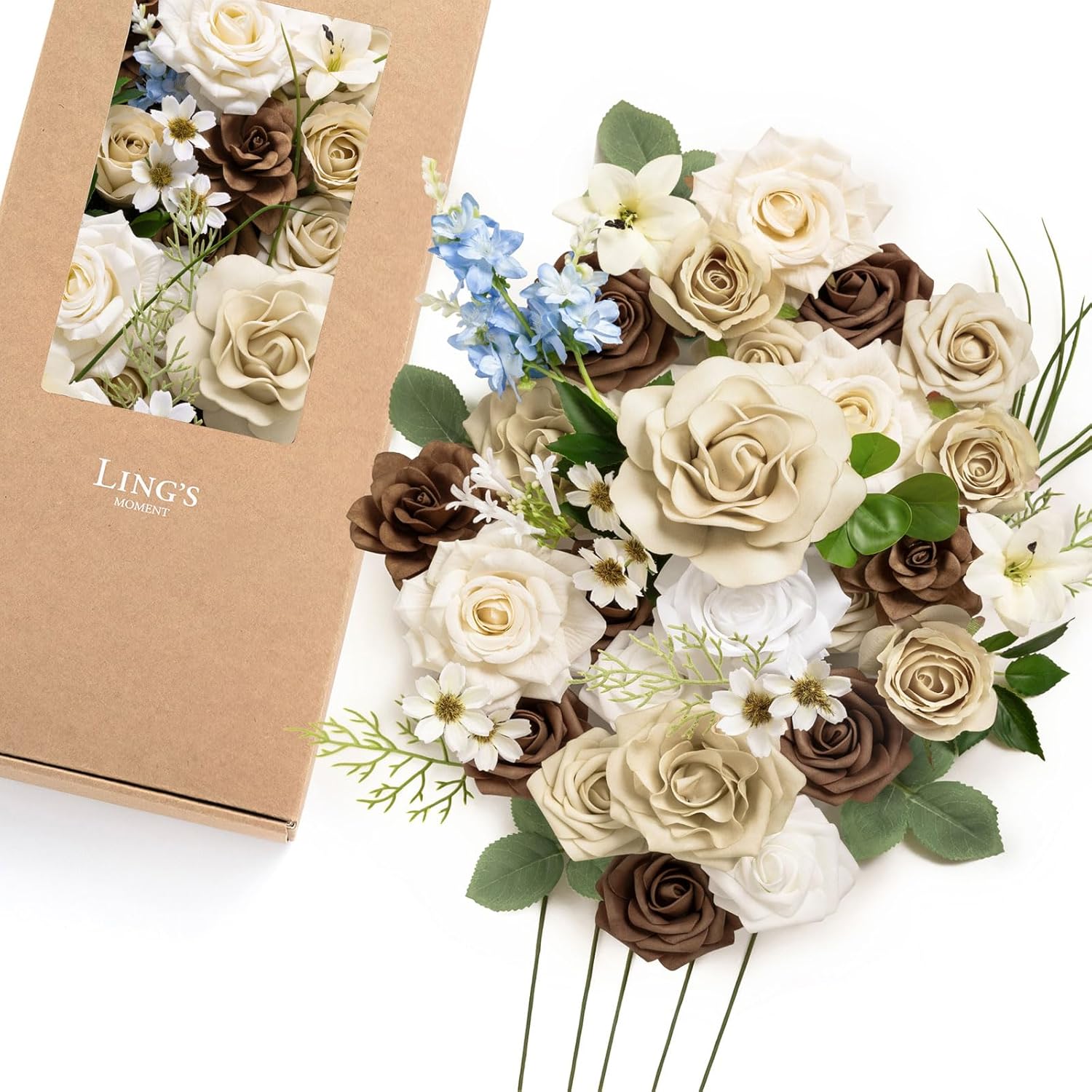 Beige Artificial Plant — Beg-tawny Beige & Earth Brown