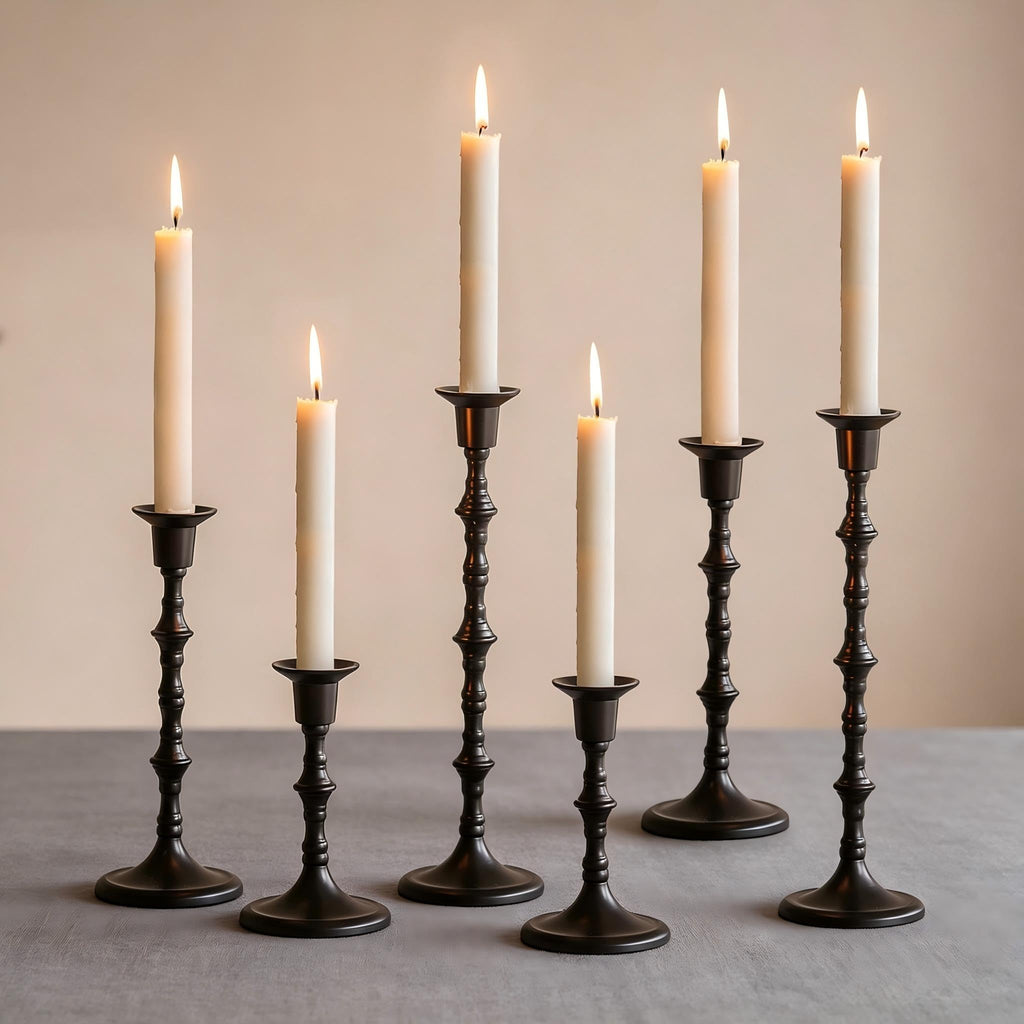 Antique Black Candle — Set of 6