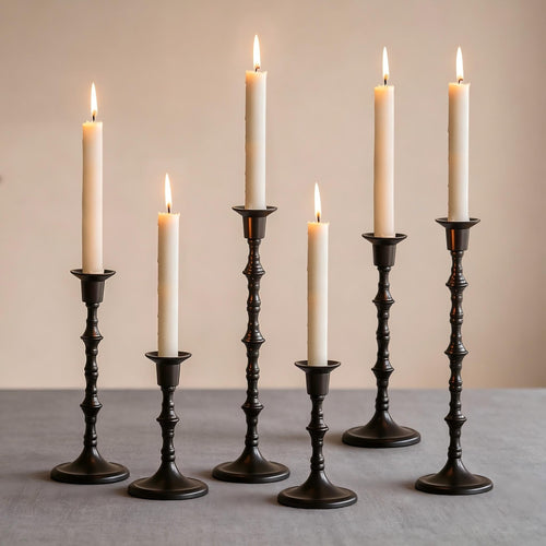 Antique Black Candle — Set of 6