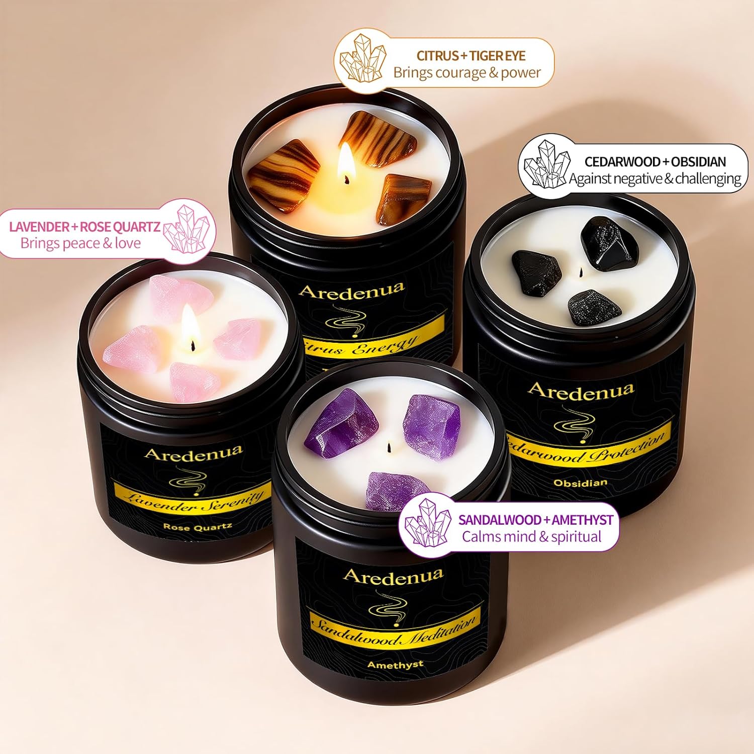 Soy Wax Luxe Wood Scented Candle - View 7