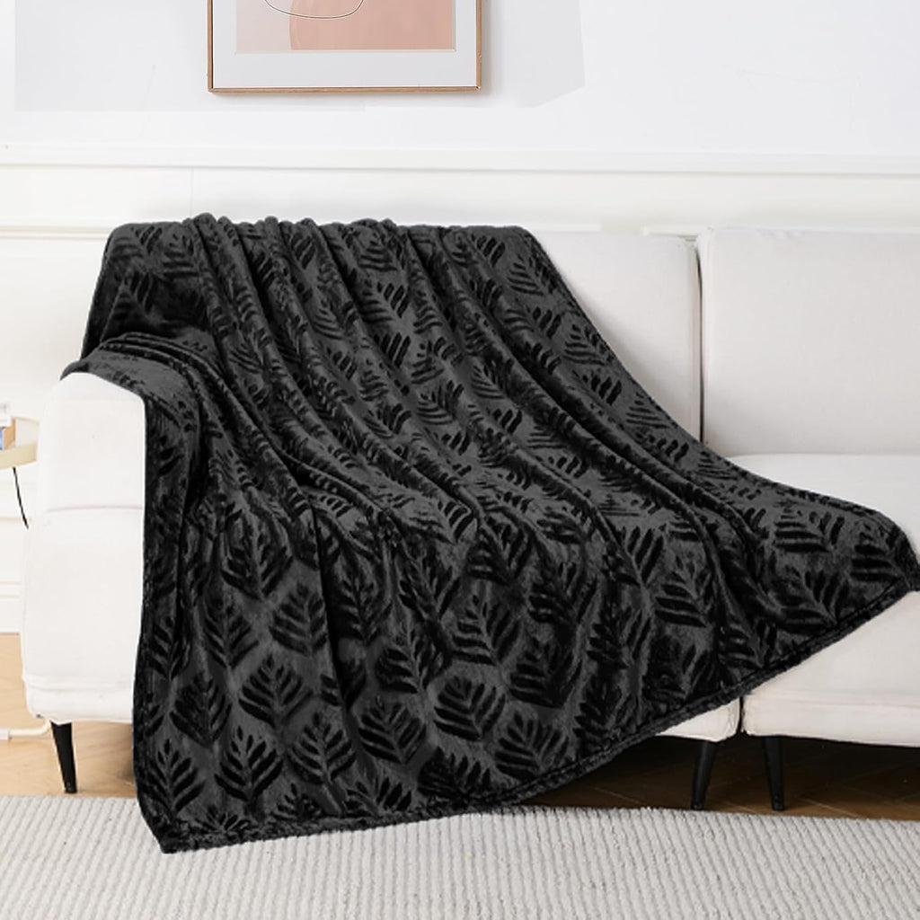 Black Throw Pillow — 50" - View 2