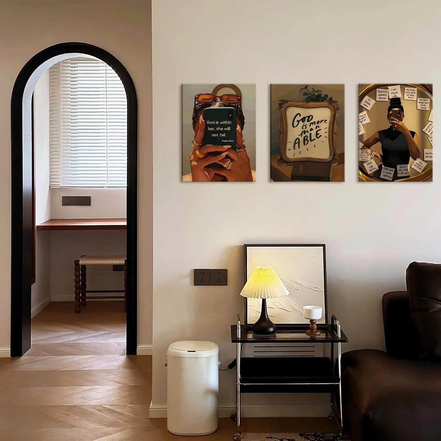 Framed Black Wall Decor — 16" - View 3