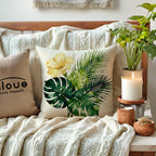 Boho Beige Throw Pillow Cover — 18" - View 2