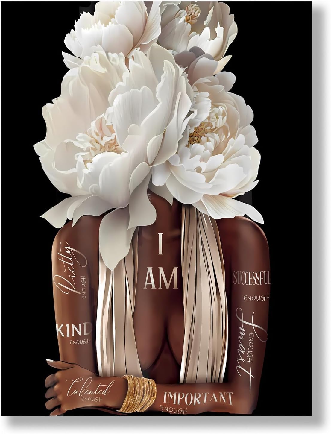 Framed Blue Canvas Wall Art — 12x16 — white 016