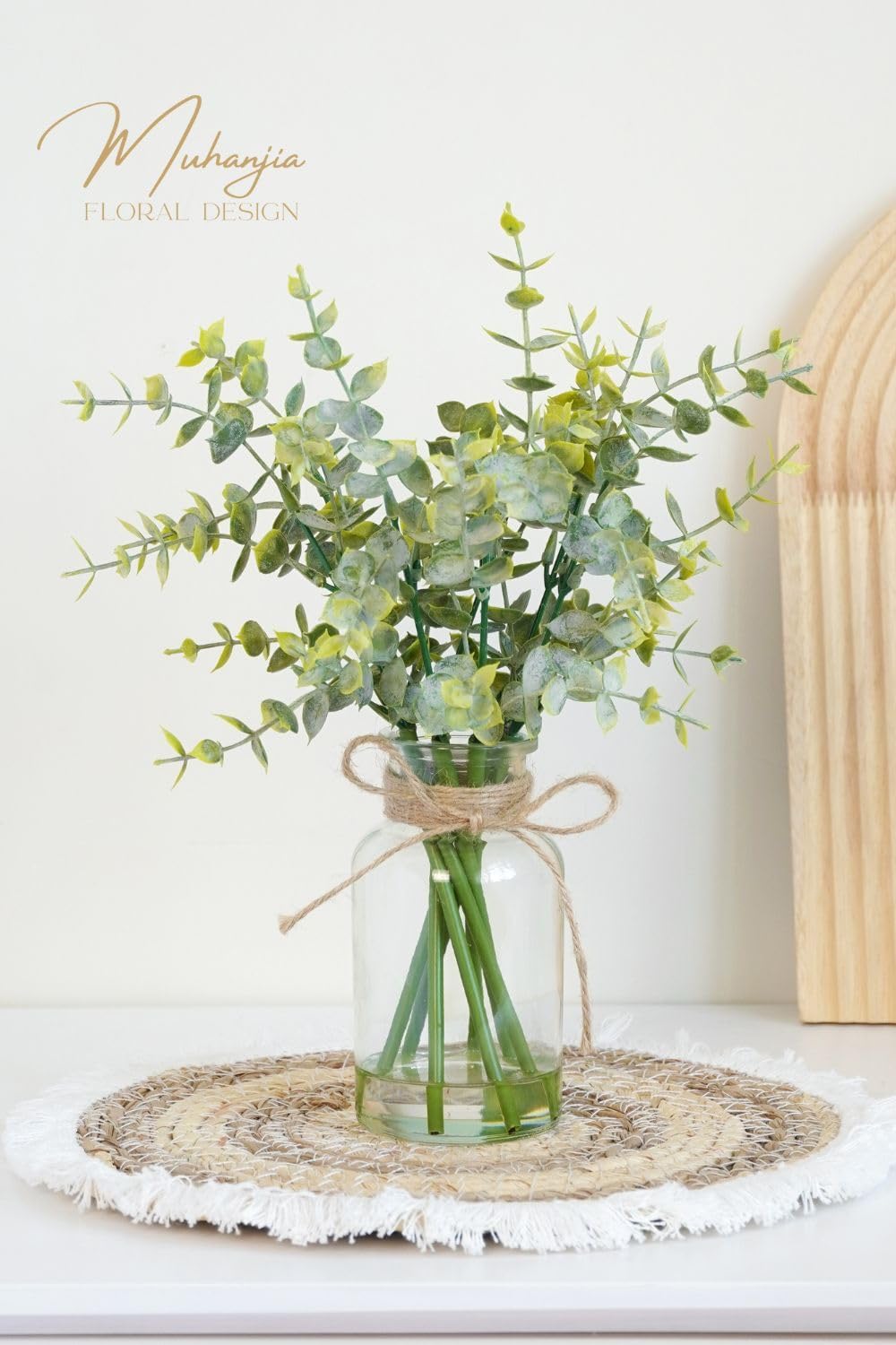 Farmhouse Glass Artificial Plant - View 3