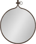 Framed Modern Black Wall Mirror — 28.5" — Bronze