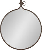 Framed Modern Black Wall Mirror — 28.5" — Bronze