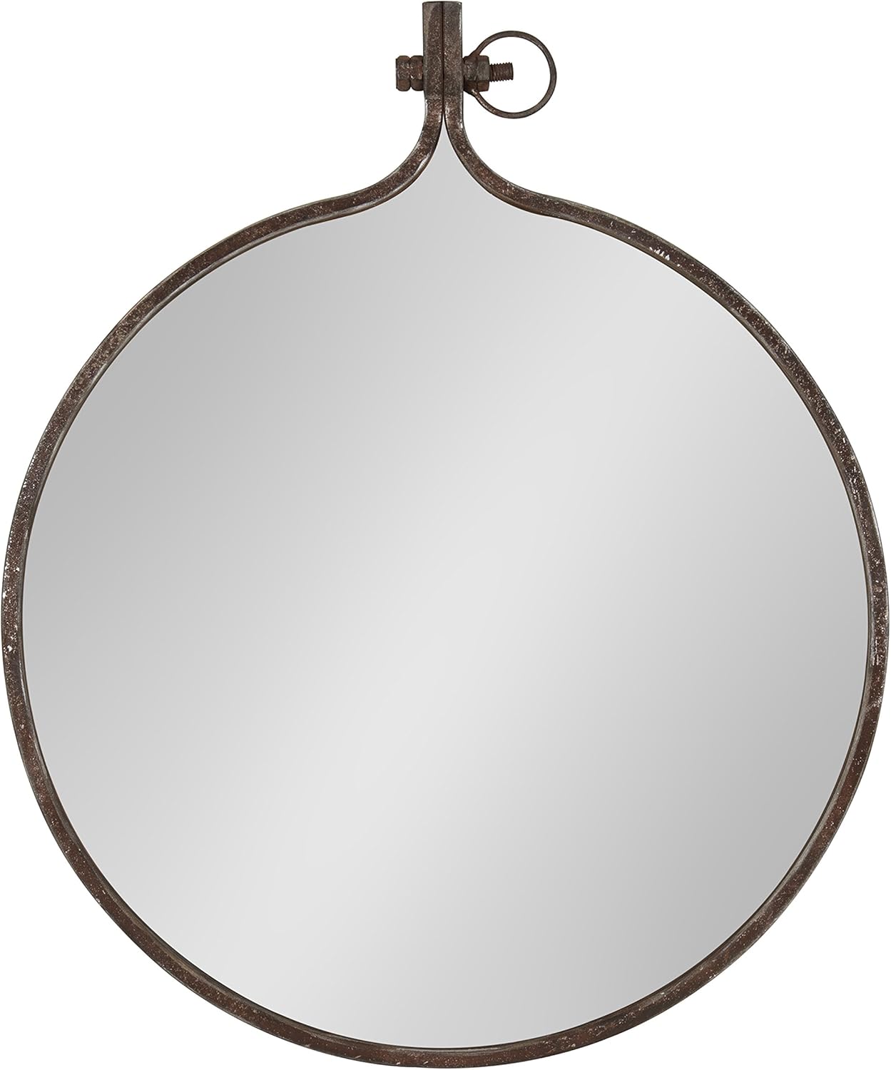 Framed Modern Black Wall Mirror — 28.5" — Bronze