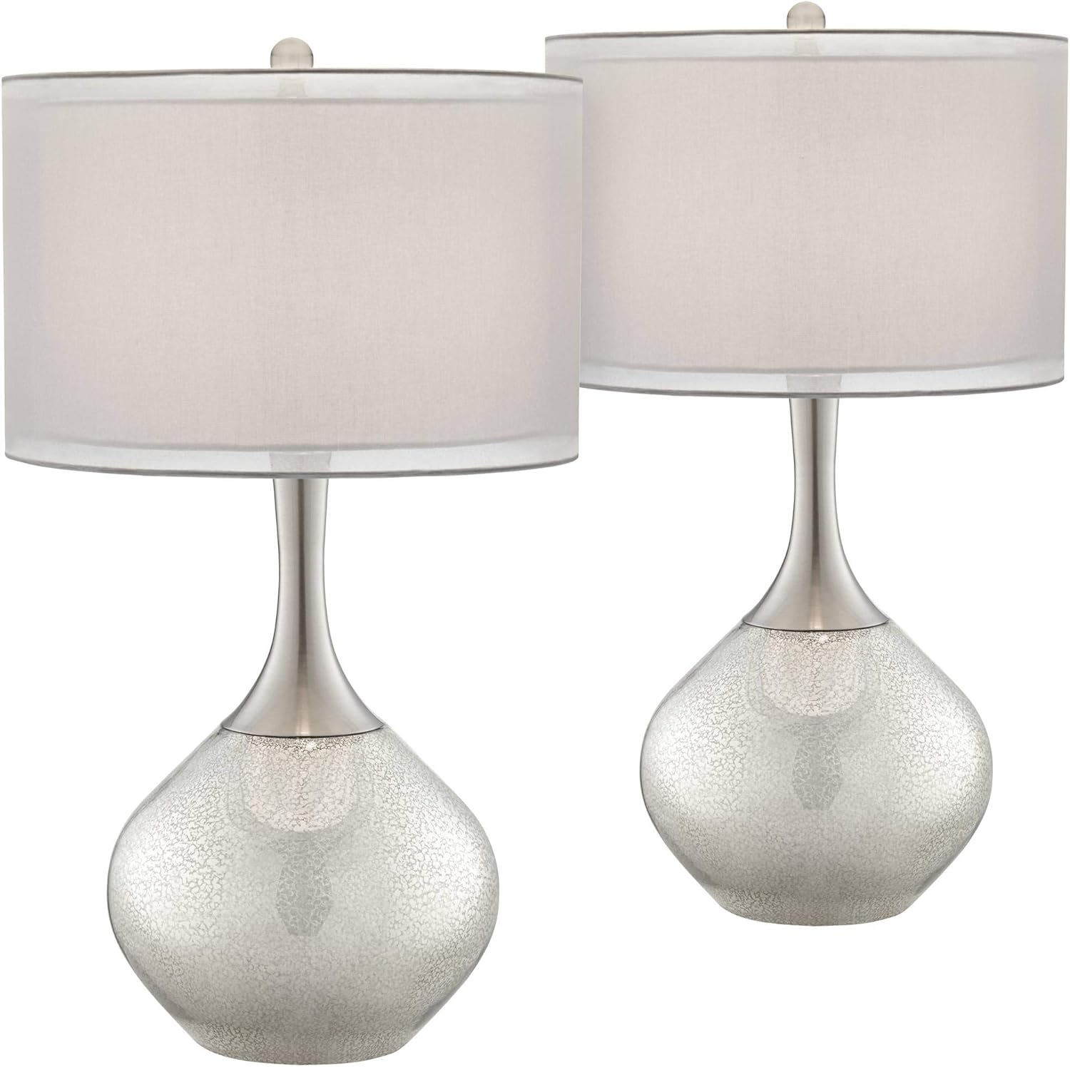 Modern Metal Table Lamp — 2" — Two Set