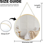 Round Luxe Glass Wall Mirror — 10" - View 2