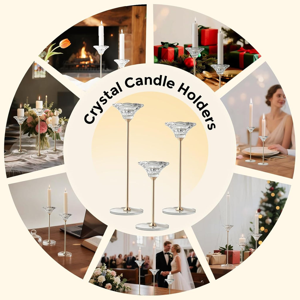 Luxe Glass Pillar Candle — Set of 3 - View 8