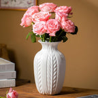 Farmhouse Beige Flower Vase — 10" - View 9