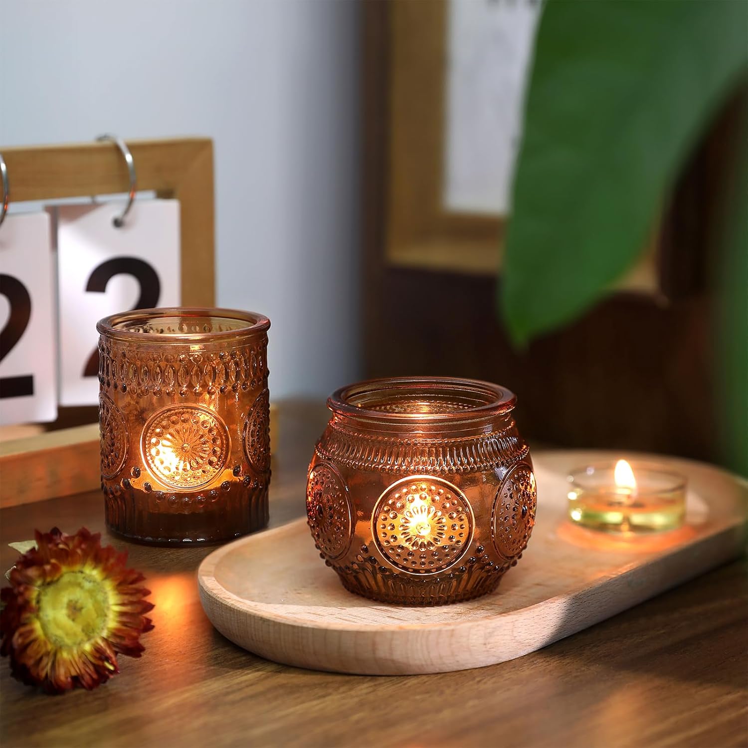 Vintage Blue Candle - View 4