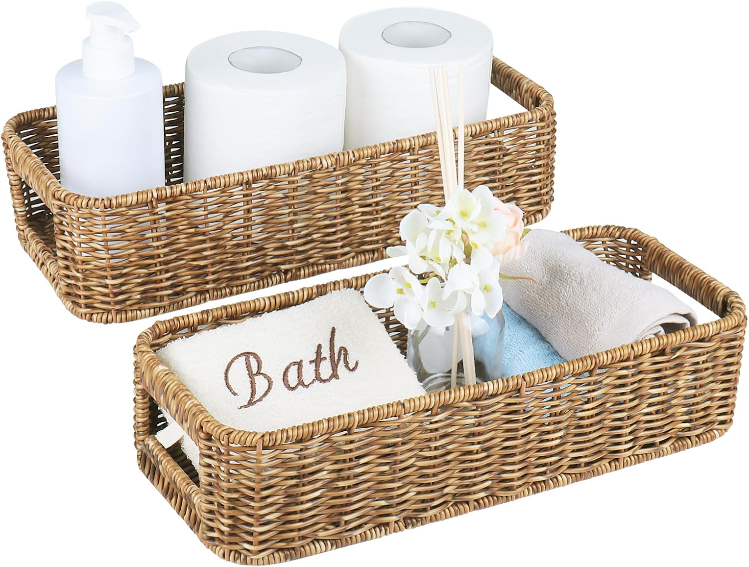 Beige Storage Bin — small (2-pack)