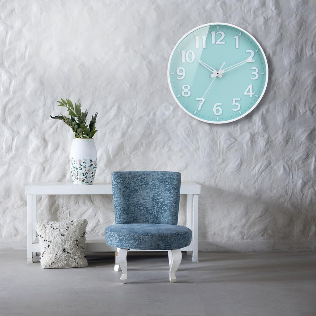 Battery Operated Modern Black Wall Clock — 12" - View 4