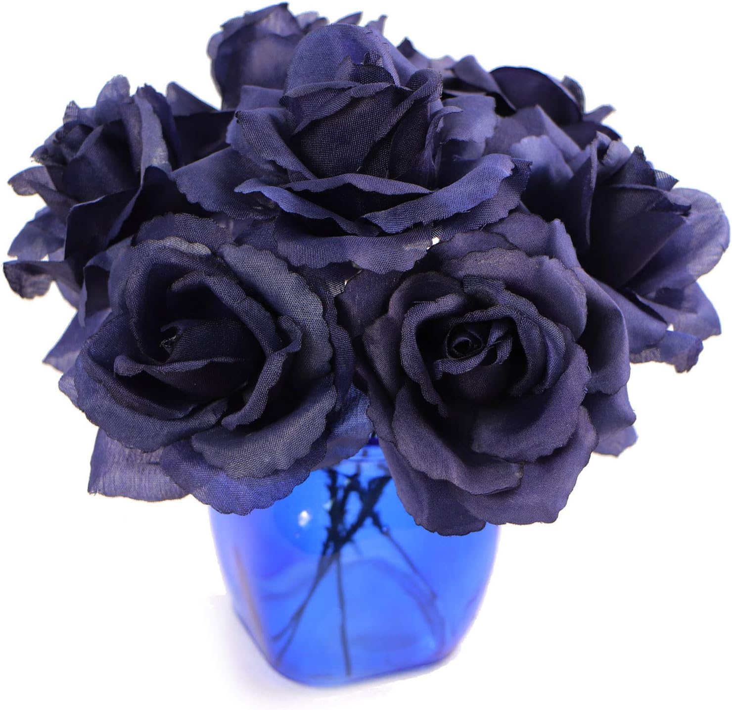 Beige Artificial Plant — Navy Blue