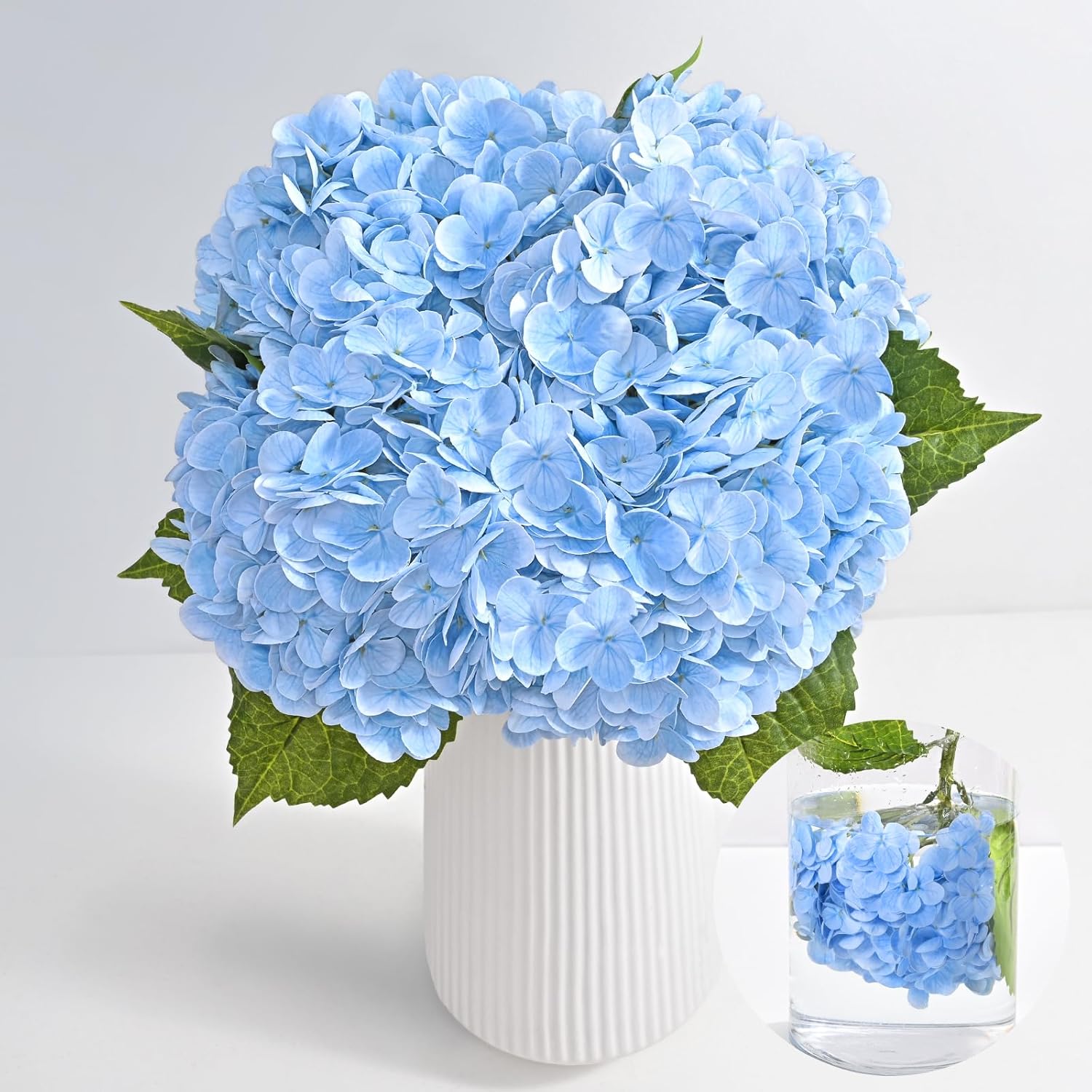 Blue Artificial Flowers — 4Pcs