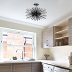 Modern Black Chandelier — 4-Light - View 7