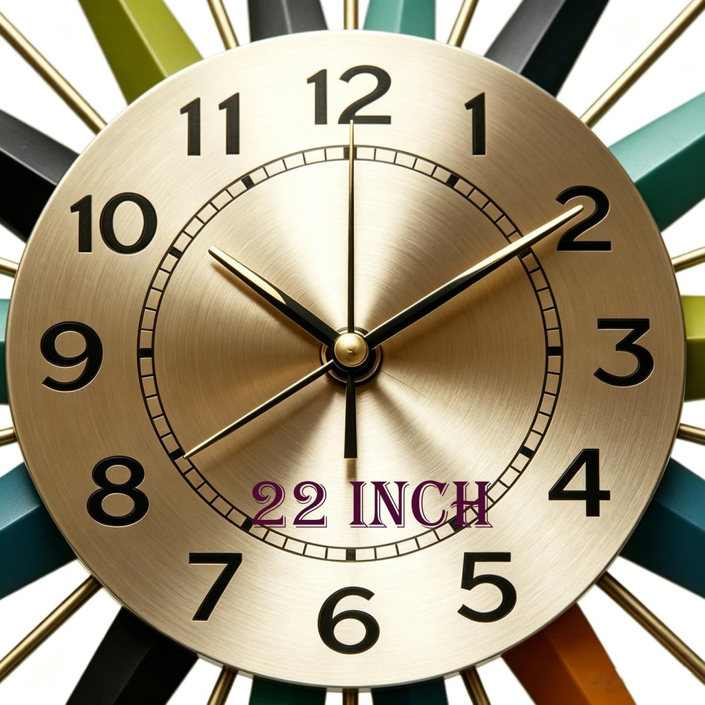 Luxe Metal Wall Clock — 22" - View 3