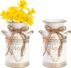 Farmhouse Metal Flower Vase — 5" - View 8
