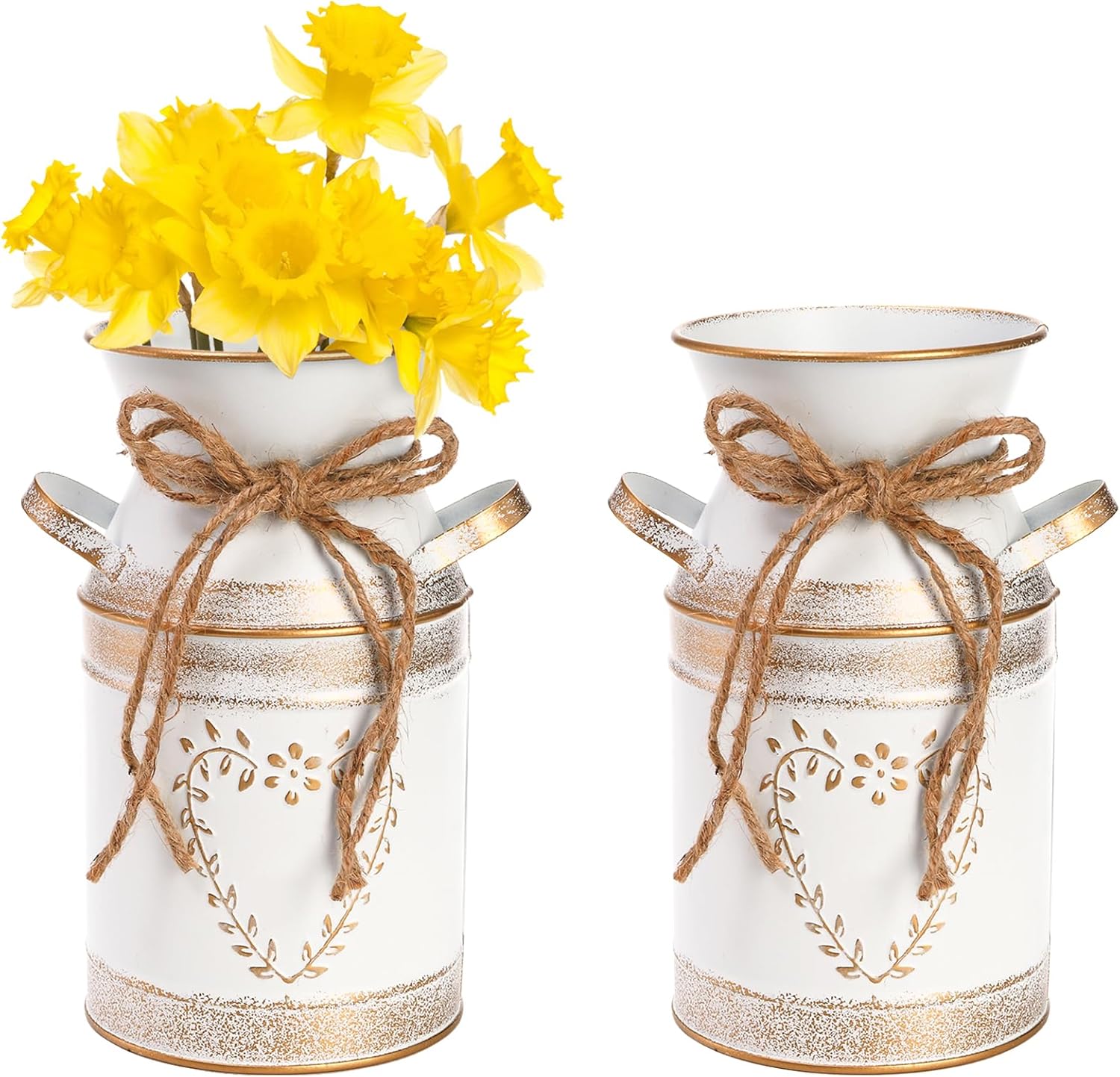 Farmhouse Metal Flower Vase — 5" - View 8