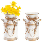 Farmhouse Metal Flower Vase — 5"