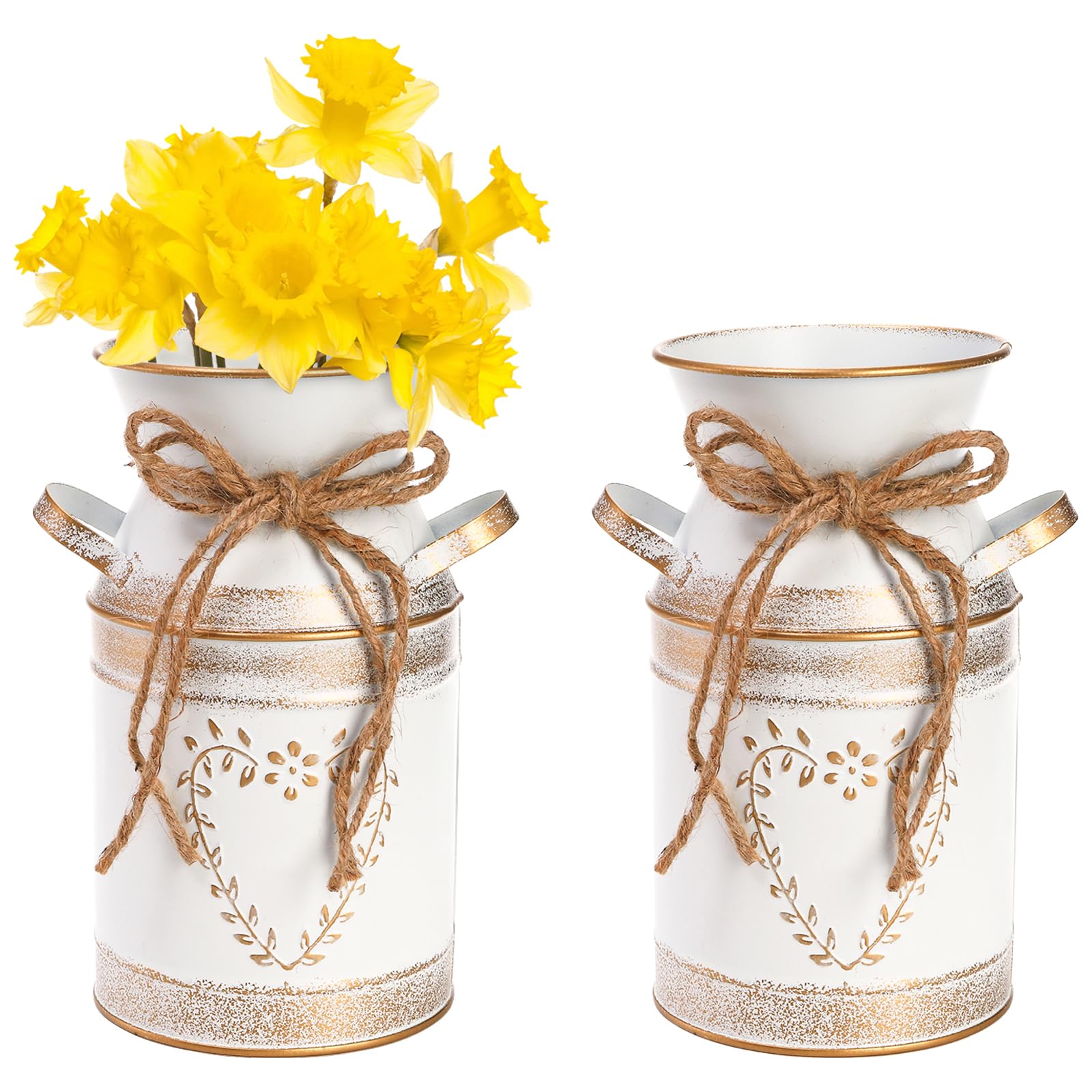Farmhouse Metal Flower Vase — 5"