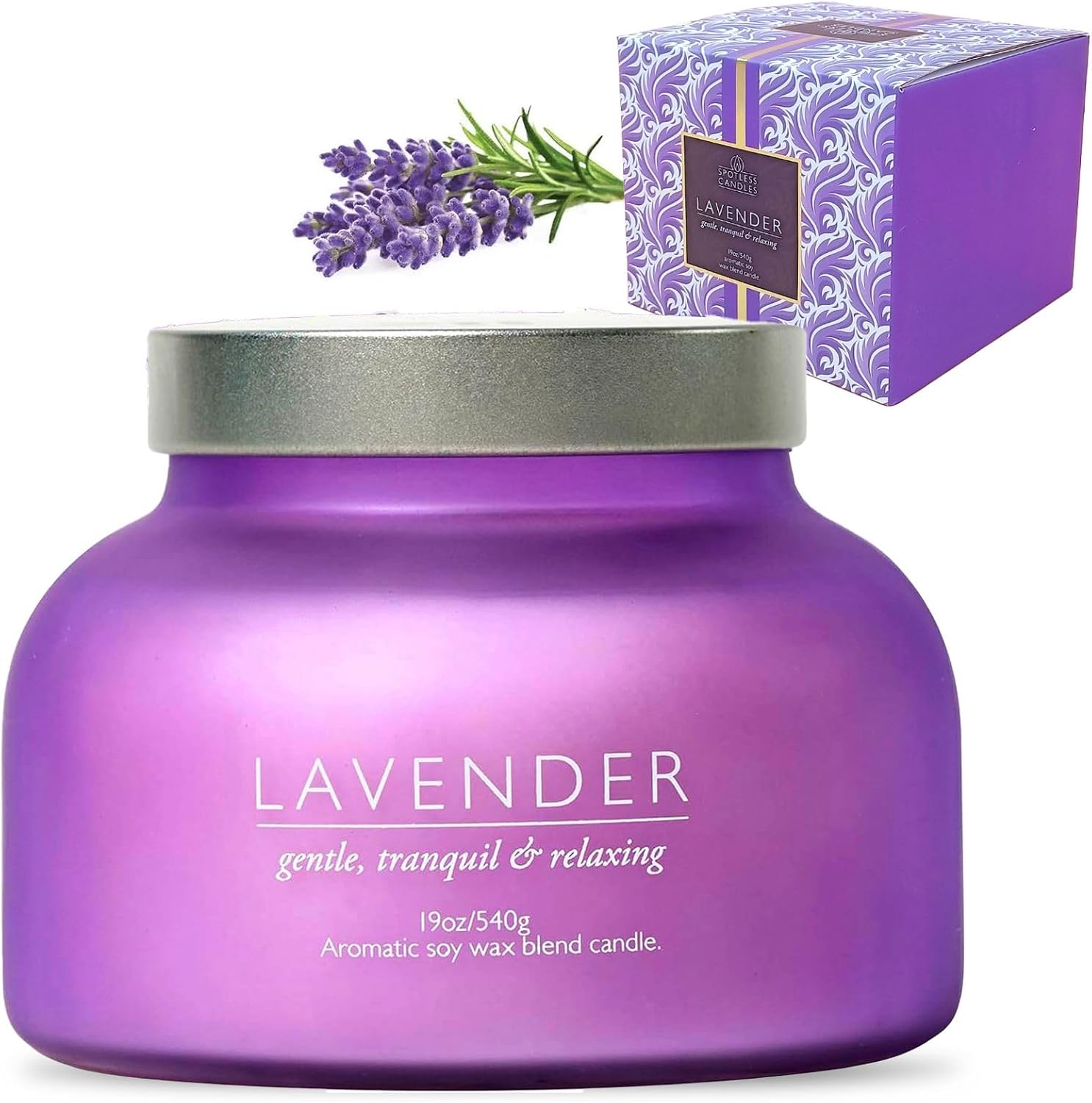 Black Candle Set — 2x8 — Lavender 19