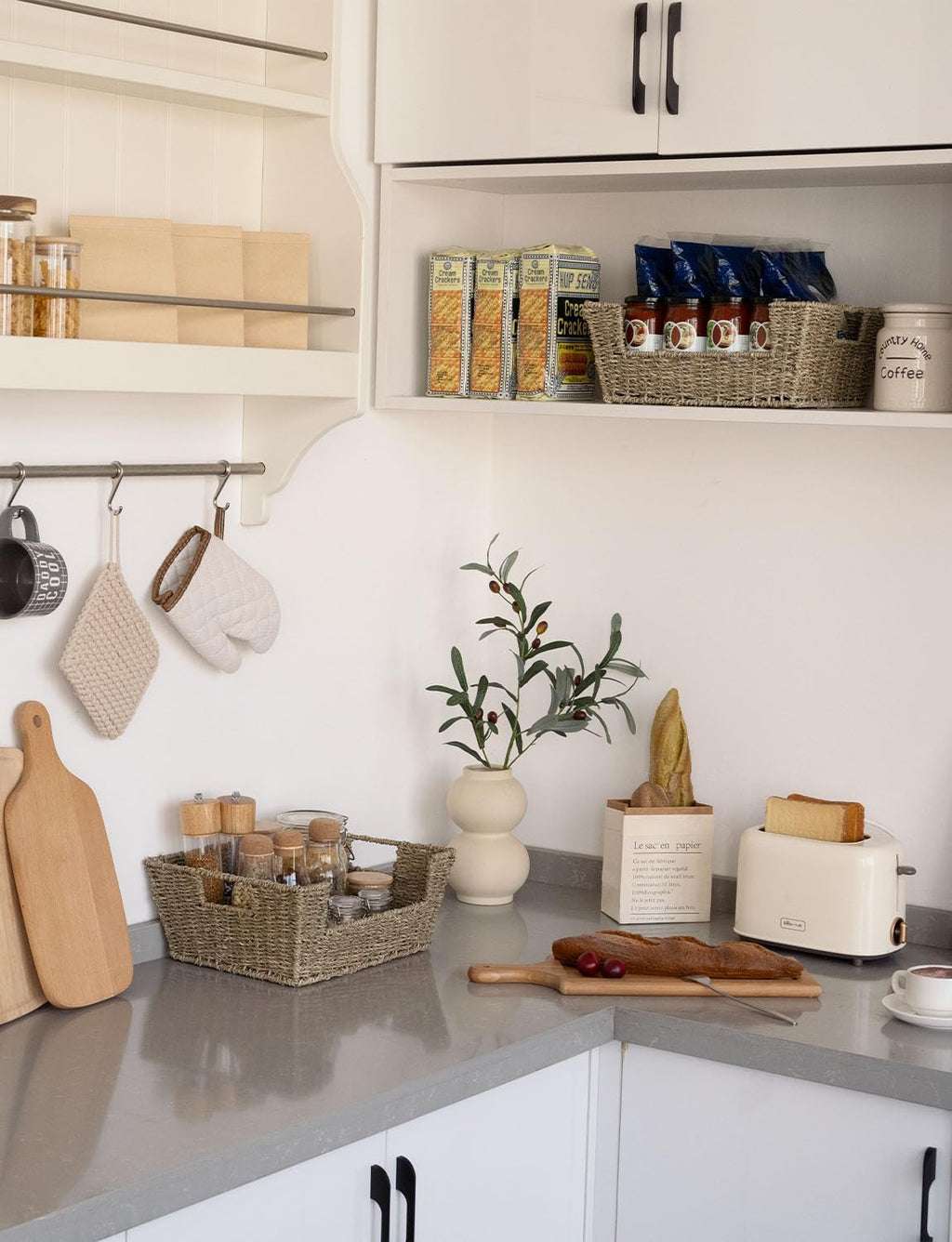 Beige Storage Basket — 5" - View 5