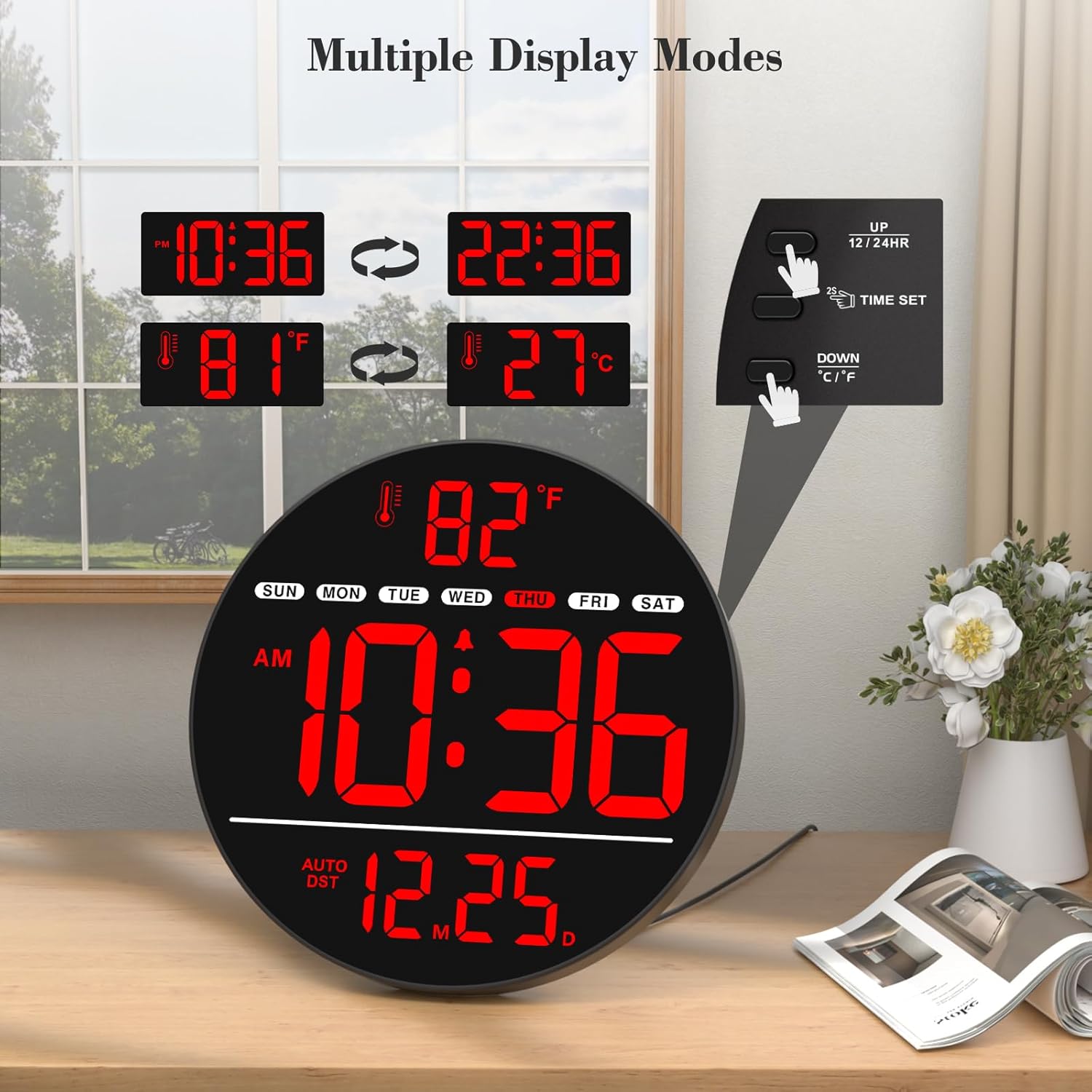 Blue Wall Clock - View 5