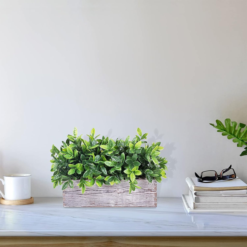Rectangular Farmhouse Wood Artificial Plant - View 6