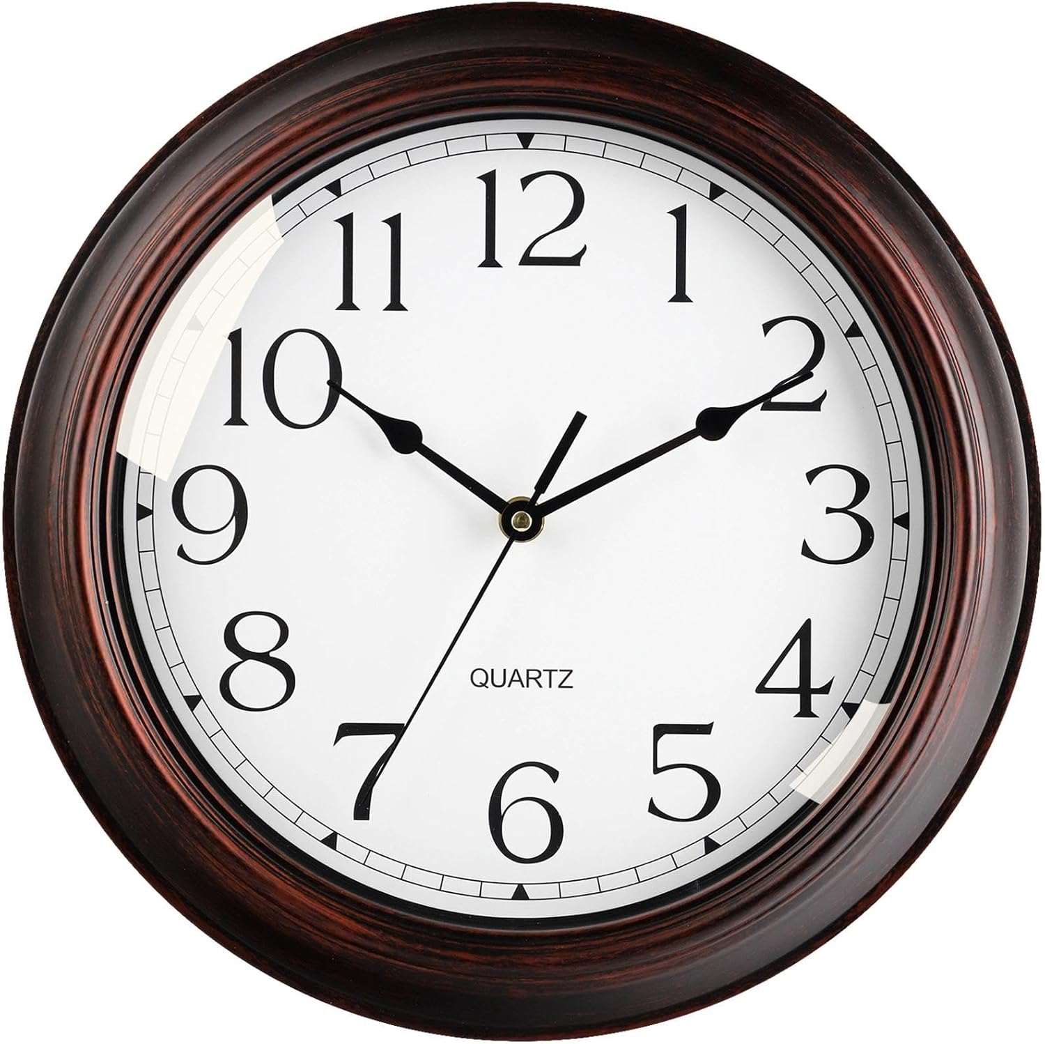 Battery Operated Farmhouse Gold Wall Clock — 12" — A_bronze