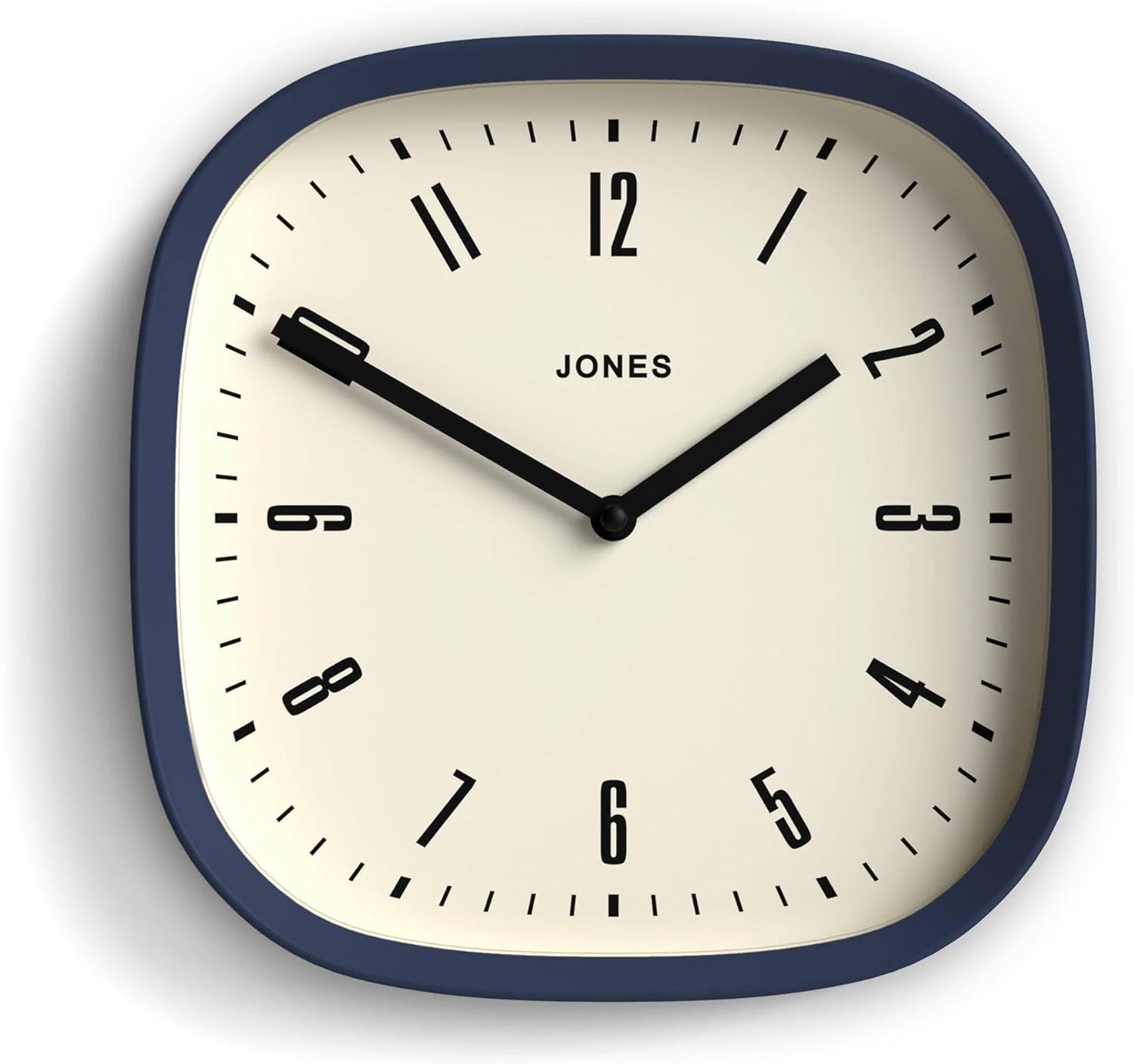 Mid-Century Black Wall Clock — 10" — 25 x 25 x 5cm