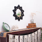 Boho Black Round Mirror - View 2