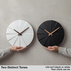 Battery Operated Modern Black Wall Clock - View 3