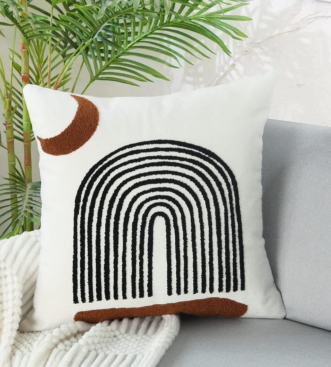 Tufted Boho Green Throw Pillow Cover — 20" — Boho-d