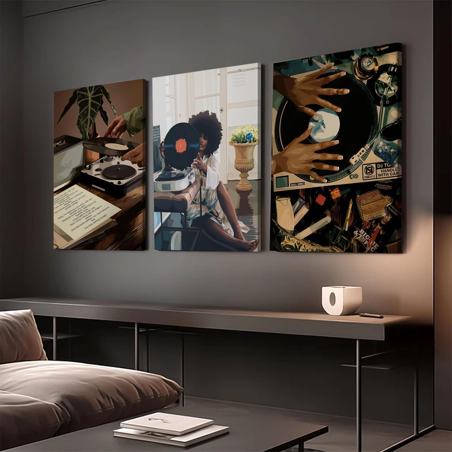 Framed Modern Black Wall Art — 16" - View 3