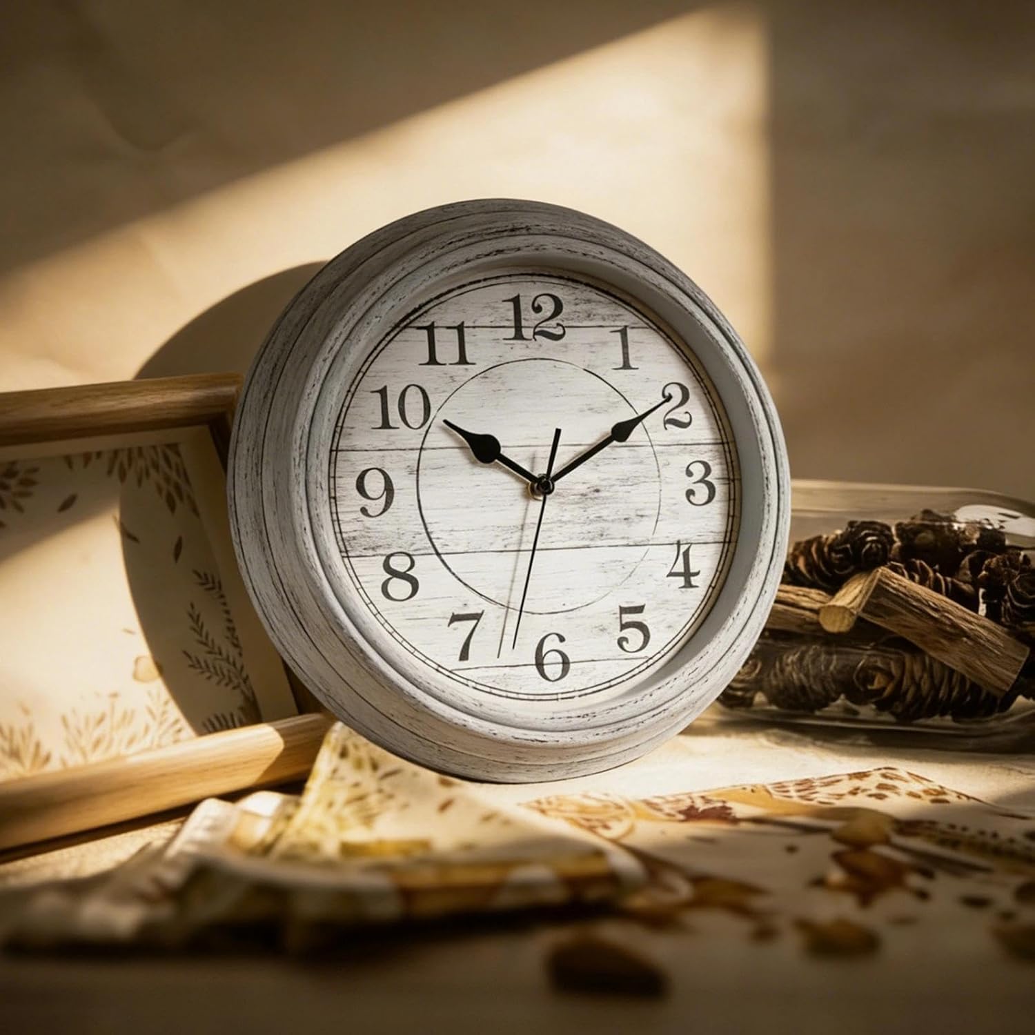 Battery Operated Gold Wall Clock — 12" - View 4