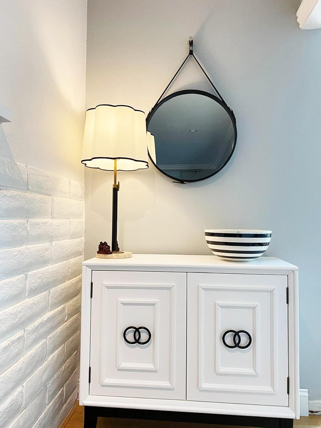 Round Glass Wall Mirror — 20" - View 3