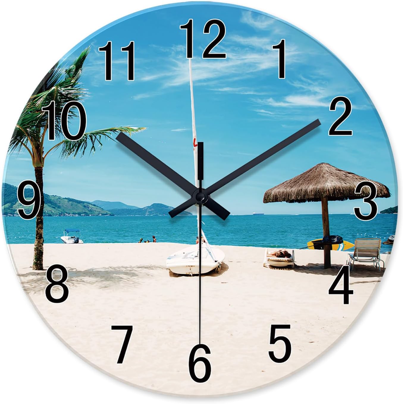 Battery Operated Blue Wall Clock — 12" — 16 Inch