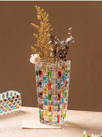 Boho Blue Flower Vase — 7" - View 6