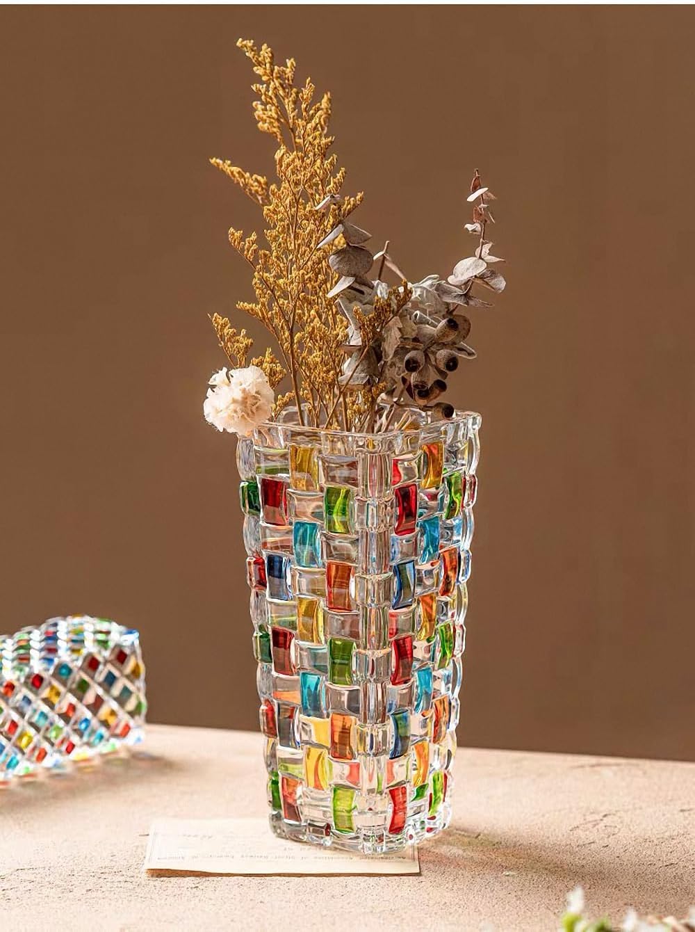 Boho Blue Flower Vase — 7" - View 6
