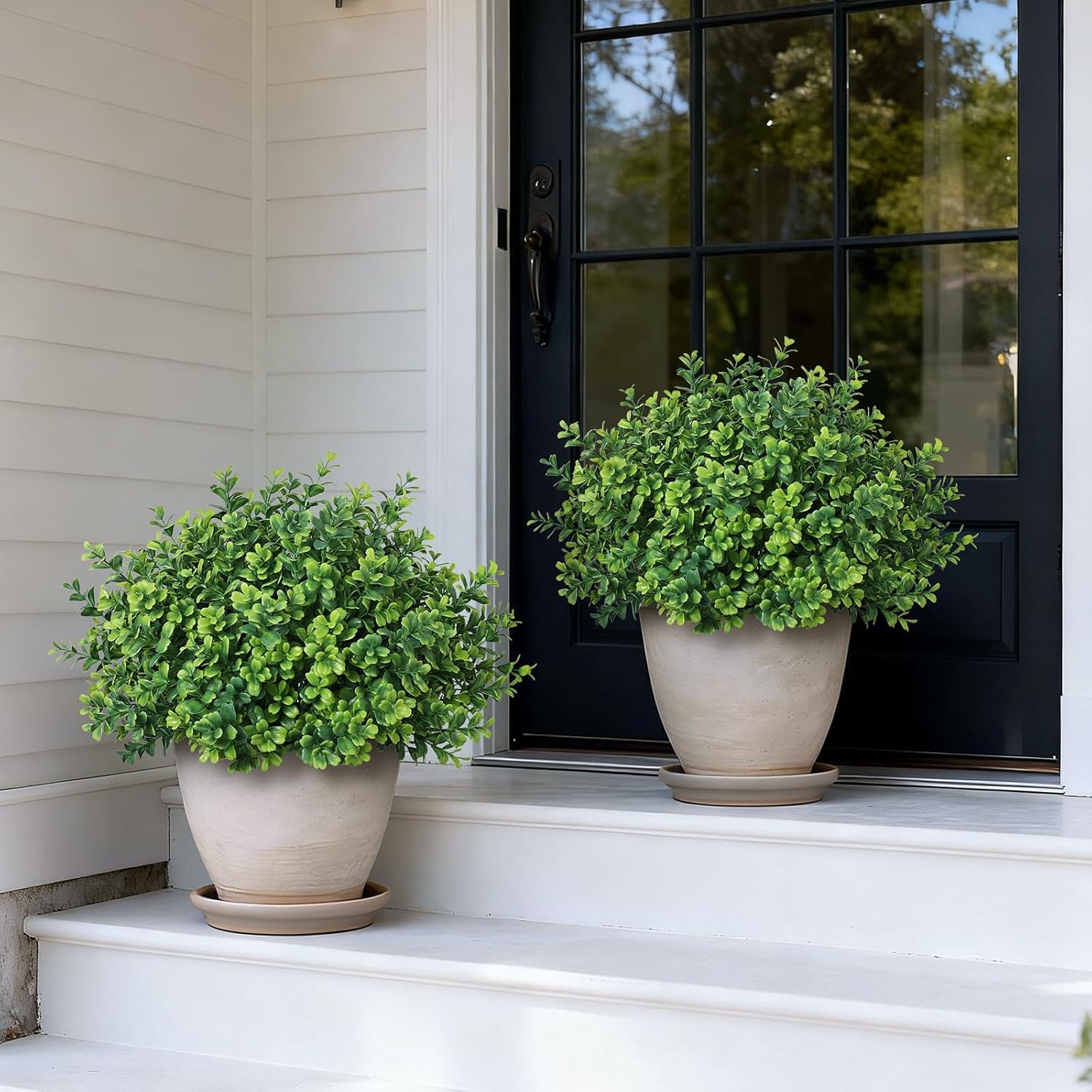 Farmhouse Wood Artificial Plant — Set of 2 - View 2