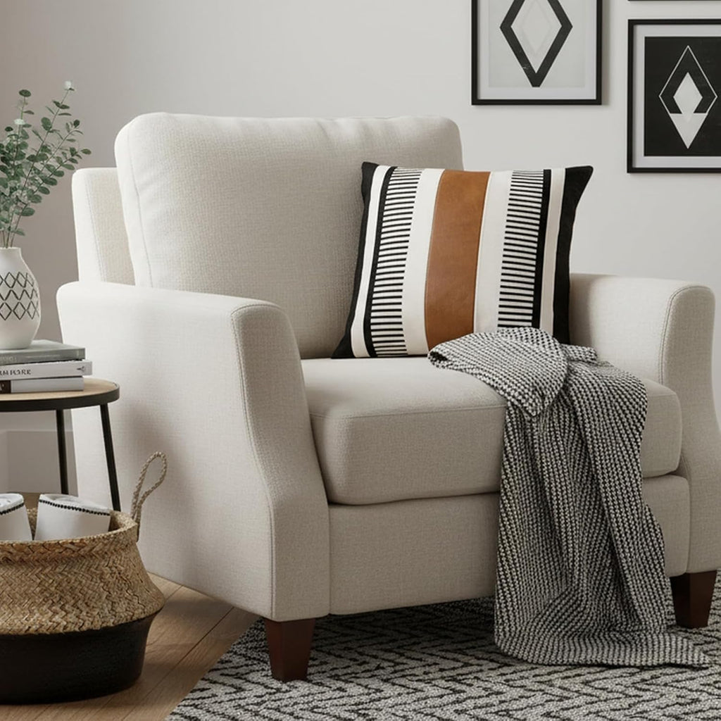 Boho Beige Throw Pillow Cover — 18" - View 6